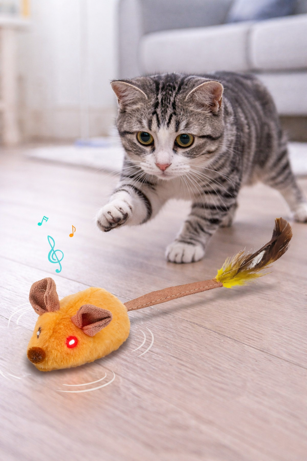 Interactive Cat Toy With LED Lights